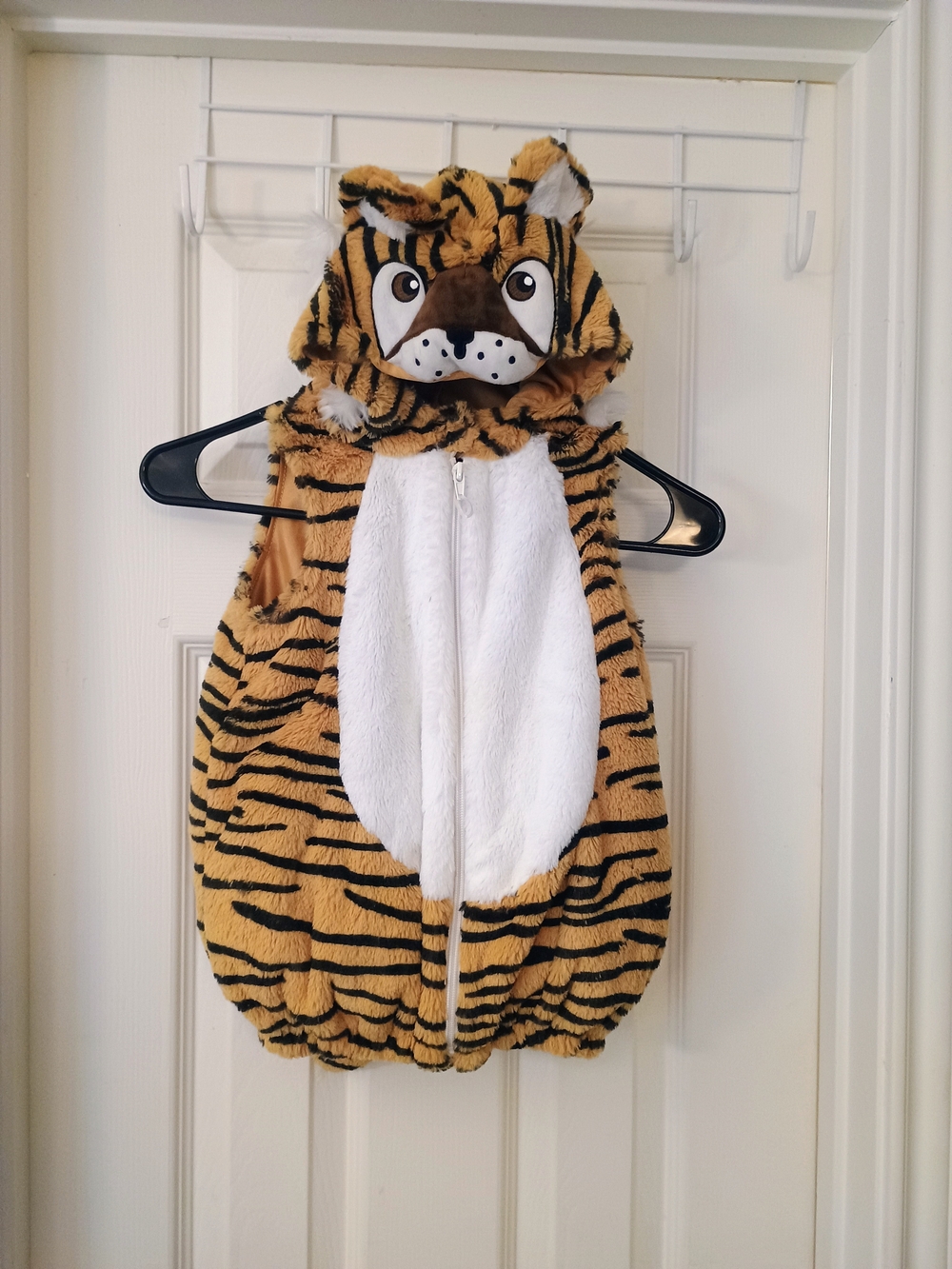 Tiger Plush Kids Costume with Hood - Brown/White Size 24 Months